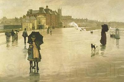 Norman Garstin The Rain it Raineth Every Day Norge oil painting art